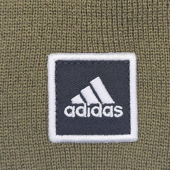 Adidas Mens Womens Aeroready Beanie Olive Green Wide Cuff Fold One Size - Picture 3 of 8